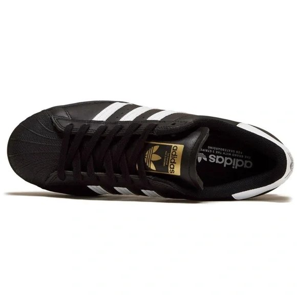 🆕 Adidas Superstar ADV Shoes - Core Black/White/White Sz 20 - Picture 10 of 12